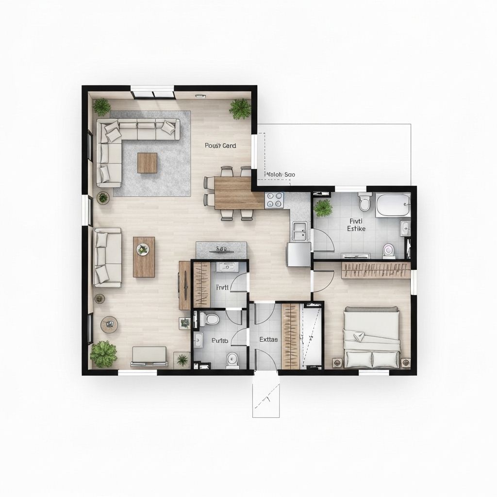 ADU Floorplan Rendering